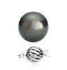 Multi-Color Tahitian Cultured Pearl Necklace in 18k White Gold (8.0-10.5mm)
